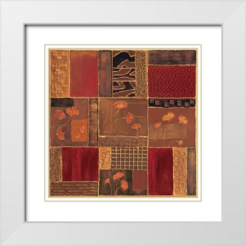 Mineral II White Modern Wood Framed Art Print with Double Matting by Jeffrey, Jillian