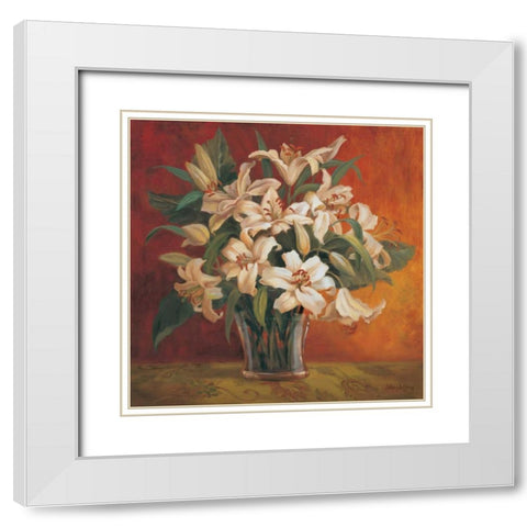 Tropic Beauty I White Modern Wood Framed Art Print with Double Matting by Jeffrey, Jillian