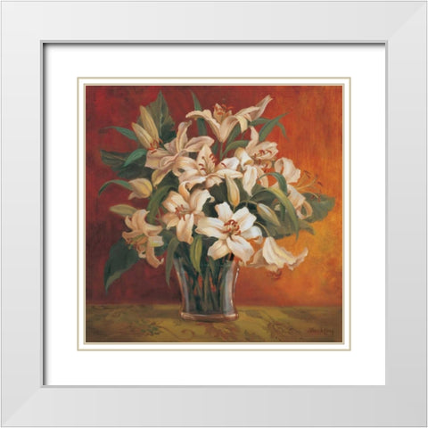 Tropic Beauty I White Modern Wood Framed Art Print with Double Matting by Jeffrey, Jillian