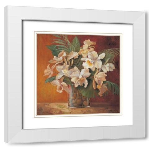 Tropic Beauty II White Modern Wood Framed Art Print with Double Matting by Jeffrey, Jillian