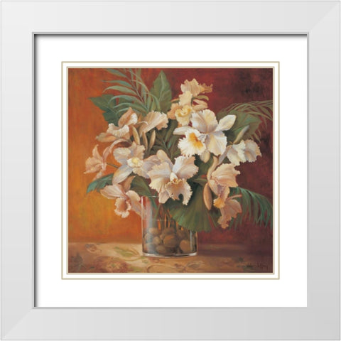 Tropic Beauty II White Modern Wood Framed Art Print with Double Matting by Jeffrey, Jillian