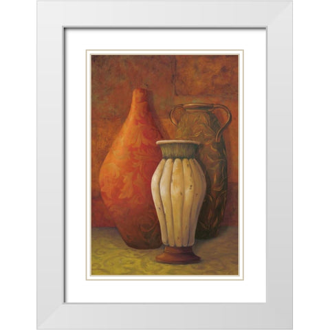 Exotic Vessels I White Modern Wood Framed Art Print with Double Matting by Jeffrey, Jillian