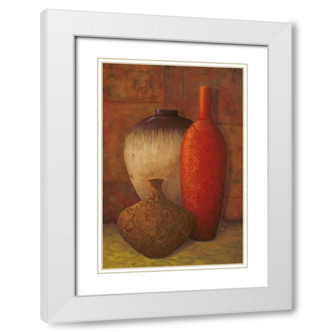 Exotic Vessels II White Modern Wood Framed Art Print with Double Matting by Jeffrey, Jillian