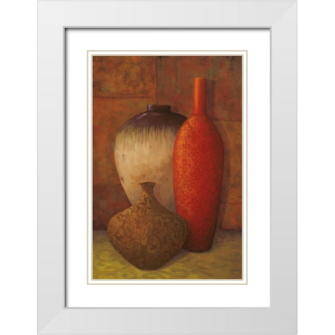 Exotic Vessels II White Modern Wood Framed Art Print with Double Matting by Jeffrey, Jillian