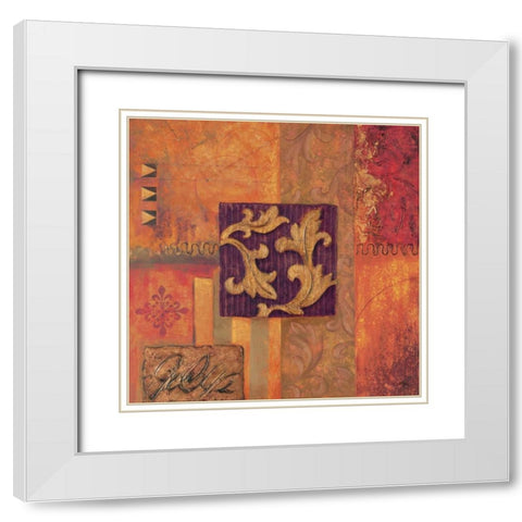 Cinnabar I White Modern Wood Framed Art Print with Double Matting by Jeffrey, Jillian