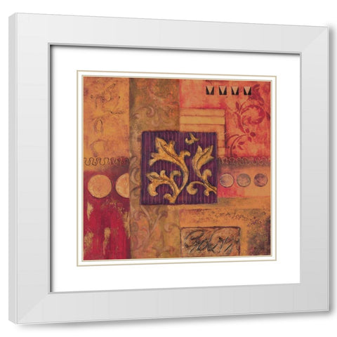 Cinnabar II White Modern Wood Framed Art Print with Double Matting by Jeffrey, Jillian
