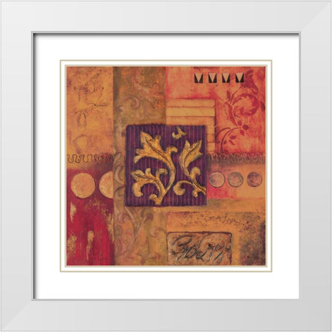 Cinnabar II White Modern Wood Framed Art Print with Double Matting by Jeffrey, Jillian