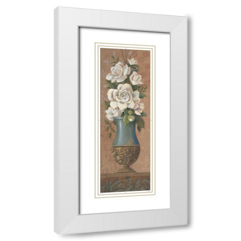 Courtly Roses II White Modern Wood Framed Art Print with Double Matting by Jeffrey, Jillian