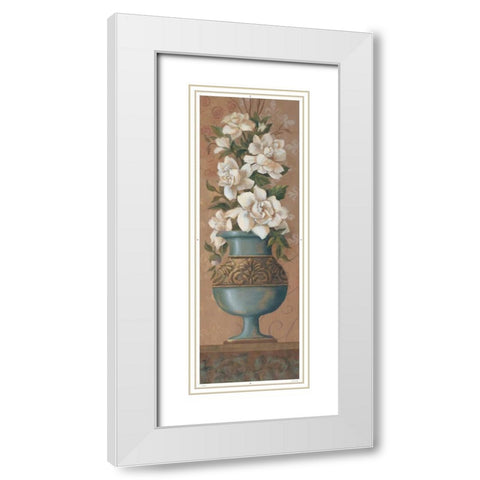 Courtly Roses III White Modern Wood Framed Art Print with Double Matting by Jeffrey, Jillian