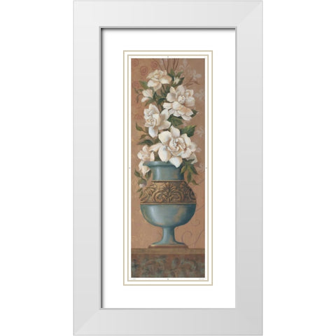 Courtly Roses III White Modern Wood Framed Art Print with Double Matting by Jeffrey, Jillian