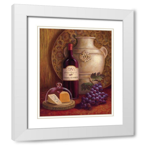 Fresco Vineyard II White Modern Wood Framed Art Print with Double Matting by Jeffrey, Jillian