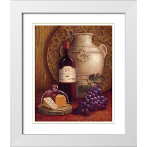 Fresco Vineyard II White Modern Wood Framed Art Print with Double Matting by Jeffrey, Jillian