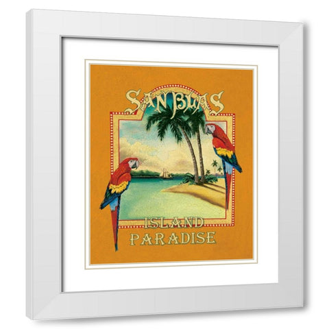 San Blas White Modern Wood Framed Art Print with Double Matting by Jones, Catherine