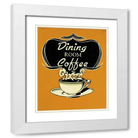Dining Room White Modern Wood Framed Art Print with Double Matting by Jones, Catherine