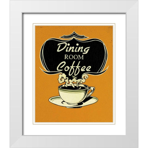 Dining Room White Modern Wood Framed Art Print with Double Matting by Jones, Catherine