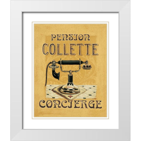 Hold All Calls III White Modern Wood Framed Art Print with Double Matting by Jones, Catherine