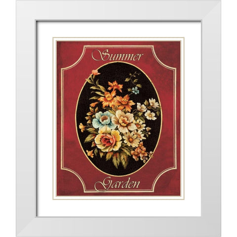 Summer Garden White Modern Wood Framed Art Print with Double Matting by Jones, Catherine