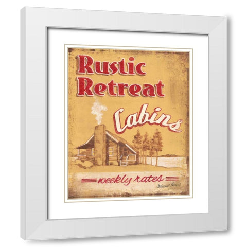 Rustic Retreat White Modern Wood Framed Art Print with Double Matting by Jones, Catherine