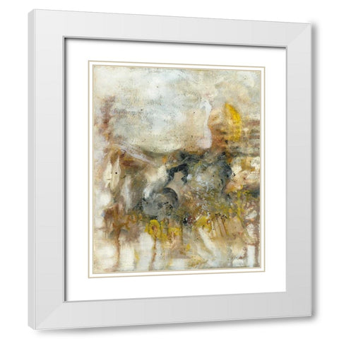 Granite Impressions I White Modern Wood Framed Art Print with Double Matting by Jones, Catherine