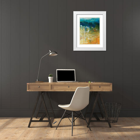 Waiting I White Modern Wood Framed Art Print with Double Matting by Jones, Catherine
