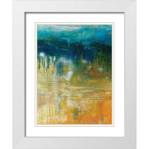 Waiting I White Modern Wood Framed Art Print with Double Matting by Jones, Catherine