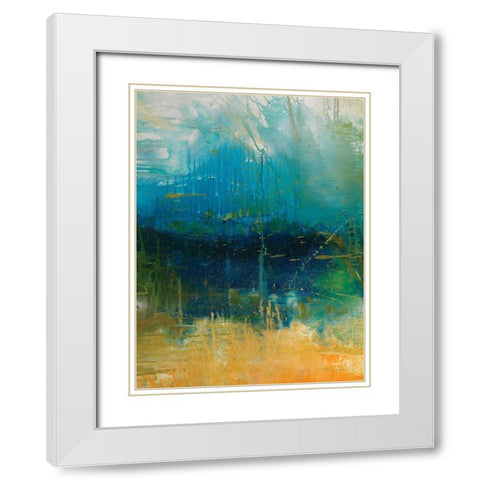 Waiting II White Modern Wood Framed Art Print with Double Matting by Jones, Catherine