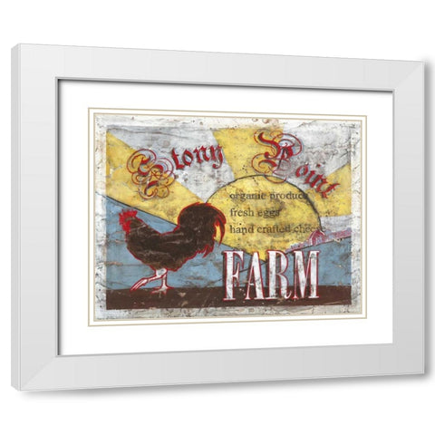 Stony Point Farm White Modern Wood Framed Art Print with Double Matting by Jones, Catherine