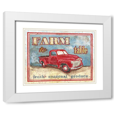 Farm to Table I White Modern Wood Framed Art Print with Double Matting by Jones, Catherine