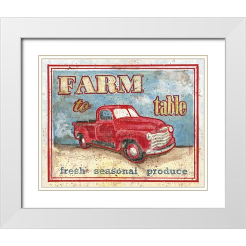 Farm to Table I White Modern Wood Framed Art Print with Double Matting by Jones, Catherine