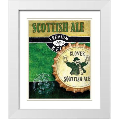 Scottish Ale White Modern Wood Framed Art Print with Double Matting by Knold, Donna