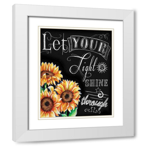 Chalkboard Inspirations III White Modern Wood Framed Art Print with Double Matting by Knold, Donna
