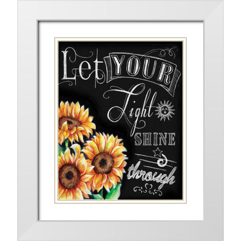 Chalkboard Inspirations III White Modern Wood Framed Art Print with Double Matting by Knold, Donna