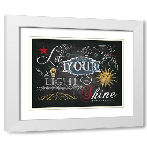 Color Chalkboard II White Modern Wood Framed Art Print with Double Matting by Knold, Donna