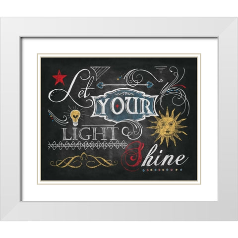 Color Chalkboard II White Modern Wood Framed Art Print with Double Matting by Knold, Donna