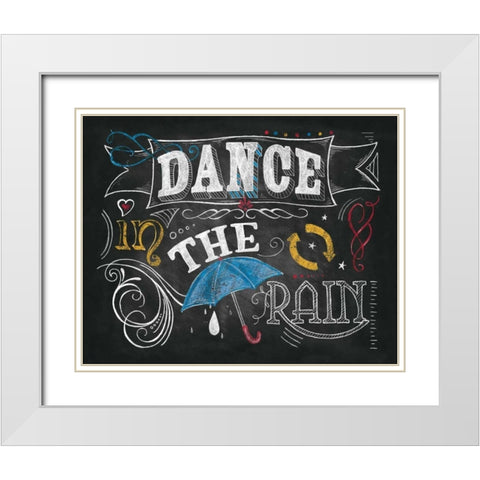Color Chalkboard III White Modern Wood Framed Art Print with Double Matting by Knold, Donna