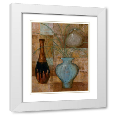 Persian Pot II White Modern Wood Framed Art Print with Double Matting by Kime, John