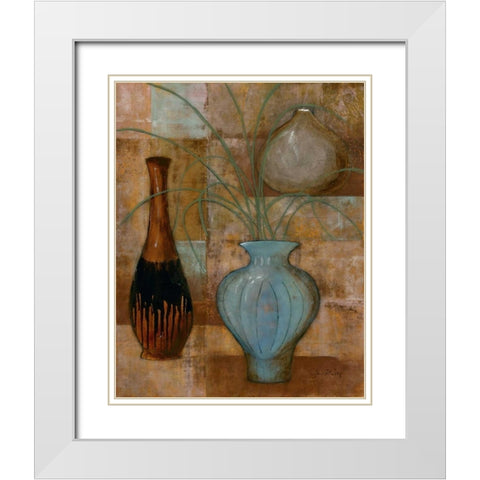 Persian Pot II White Modern Wood Framed Art Print with Double Matting by Kime, John