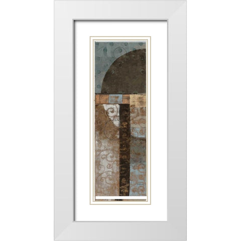 Geo Pattern I White Modern Wood Framed Art Print with Double Matting by Kime, John