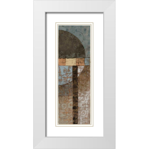 Geo Pattern II White Modern Wood Framed Art Print with Double Matting by Kime, John