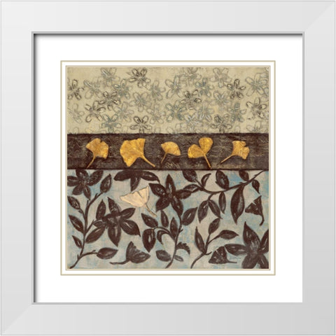 Earths Blanket I White Modern Wood Framed Art Print with Double Matting by Kime, John