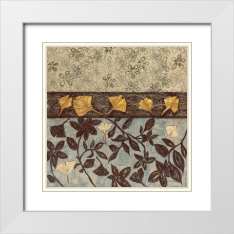 Earths Blanket II White Modern Wood Framed Art Print with Double Matting by Kime, John