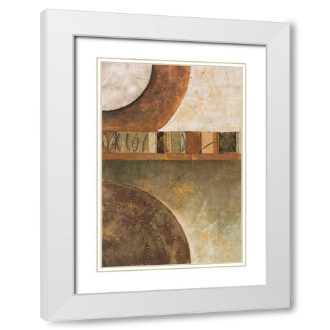 Spirits Tapestry II White Modern Wood Framed Art Print with Double Matting by Kime, John
