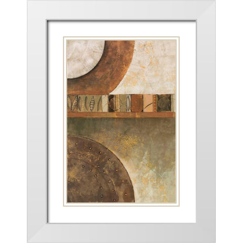 Spirits Tapestry II White Modern Wood Framed Art Print with Double Matting by Kime, John