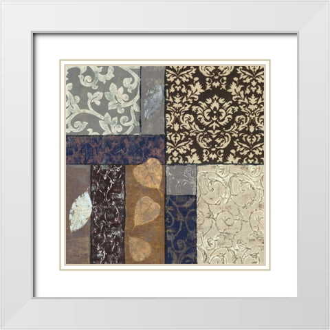 Earth Scramble I White Modern Wood Framed Art Print with Double Matting by Kime, John