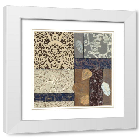 Earth Scramble II White Modern Wood Framed Art Print with Double Matting by Kime, John