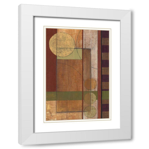 Earth Structure I White Modern Wood Framed Art Print with Double Matting by Kime, John