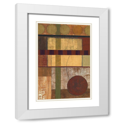 Earth Structure II White Modern Wood Framed Art Print with Double Matting by Kime, John