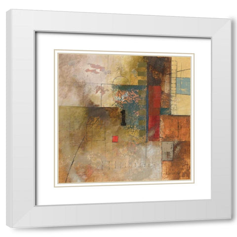 Number I White Modern Wood Framed Art Print with Double Matting by Kime, John