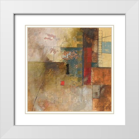 Number I White Modern Wood Framed Art Print with Double Matting by Kime, John