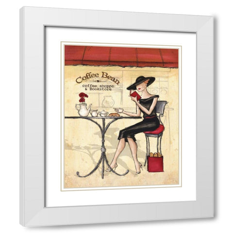 Femme Elegante II White Modern Wood Framed Art Print with Double Matting by Laliberte, Andrea